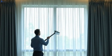 Commercial curtain stain removal service belmont-vic hotels offices restaurants