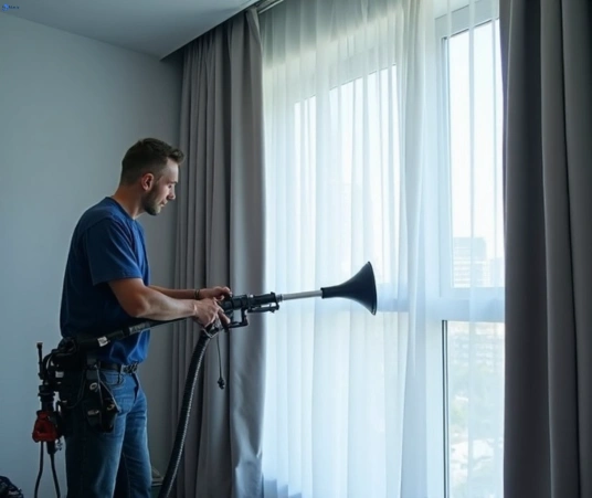 Professional commercial curtain cleaning process equipment Matty Curtain Cleaning belmont-vic
